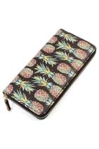  Pineapple-print Zipper Wallet