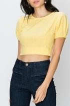  Yellow Cropped Blouse