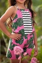  Leaves & Stripes Romper