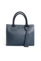 Navy Leather Bag