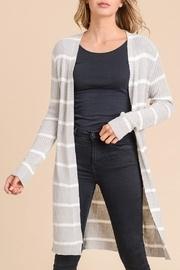  Ribbed Striped Cardigan