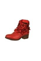  Red Flowered Bootie