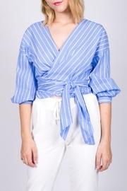  Striped Wraparound Top
