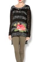  Ripped Shoulder Sweater