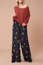  Black Floral Pants