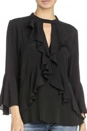  Keyhole Ruffle-bell-sleeve Top