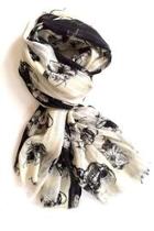  Skull And Hibiscus Scarf