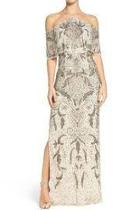  Embellished Mesh Gown
