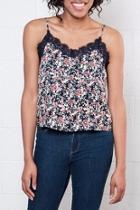  Floral Cropped Camisole Top