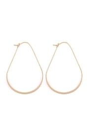  Flat-tip-pear-shape Wire-hoop Earrings
