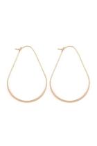  Flat-tip-pear-shape Wire-hoop Earrings