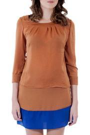  Caramel Satin Blouse