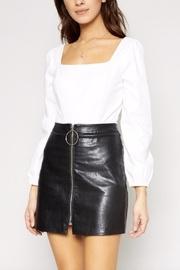  Vegan Zipper Miniskirt