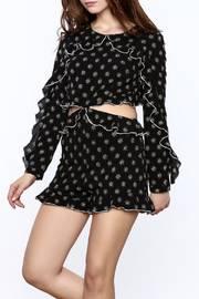  Ruffle Cutout Romper