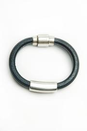  Charcoal Leather Bracelet