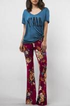  Floral Flare Pants