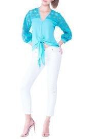  Juliette Lace Detail Tie Front Blouse
