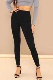  Black Stretchy Moto Pants