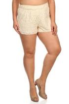  Cream Lace Shorts