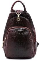  Faux Ostrich Backpack