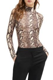  Snake Print High Neck Top