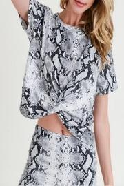  Snake-print Crop Top