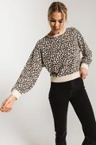  Brushed Leopard Pullover