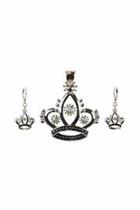  Crown Pendant & -earrings