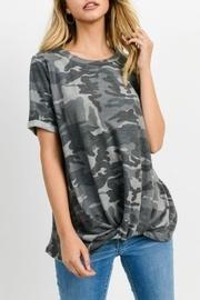  Camo Twist Knit-top
