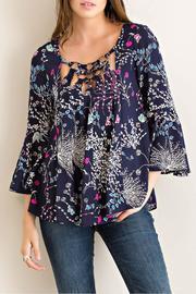  Floral Crinkle Top