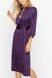  Silky Striped Midi-dress