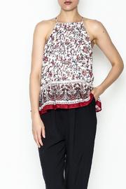  Printed Pleated Blouse