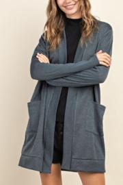  Marled Ribbed Cardi