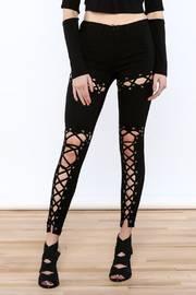  Black Lace-up Pants