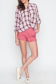  Plaid Crossover Top