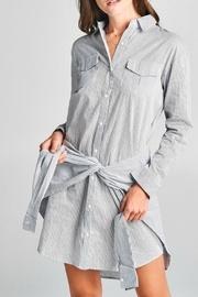  Shirt Front-tie Dress