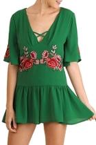 Kelly Embroidered Romper