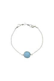  Silver Blue Druzy Bracelet