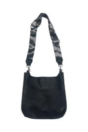  Grey Vegan Messenger W/ Silver Camo Adjustable Strap