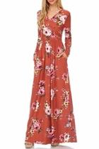  Winter Floral Maxi Dress