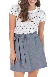  Chambray Bow Skirt