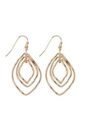 Wire-hammered Marquise-hook-earrings