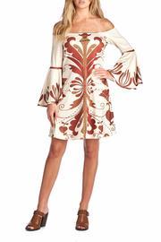  Maroon Print Dress