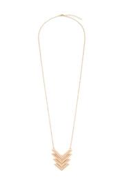  4-line-tapered Chevron-pendant Necklace
