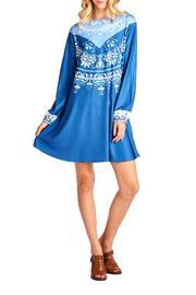  High Neck Print Dress