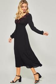  Embroidered Long Sleeve Maxi Dress