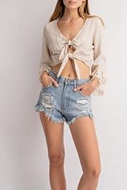  Front-tie Tassel Top