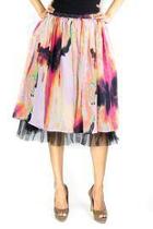  Print Silk Skirt