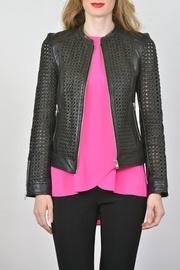  Open Weave Leather Jacket