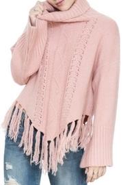  Frill Turtleneck Poncho